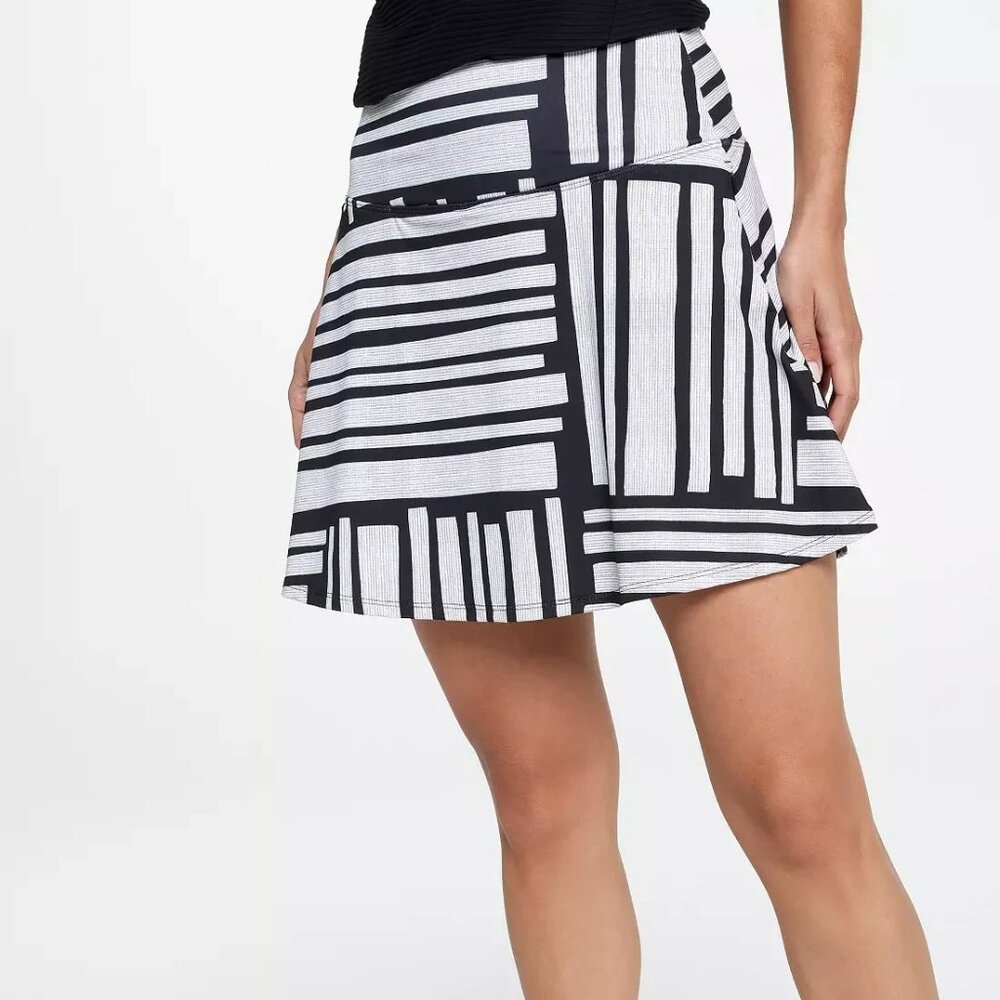 CALIA Women's 15" Eagle Golf Skort Graphic Grid Black Size XS Active Pocket
